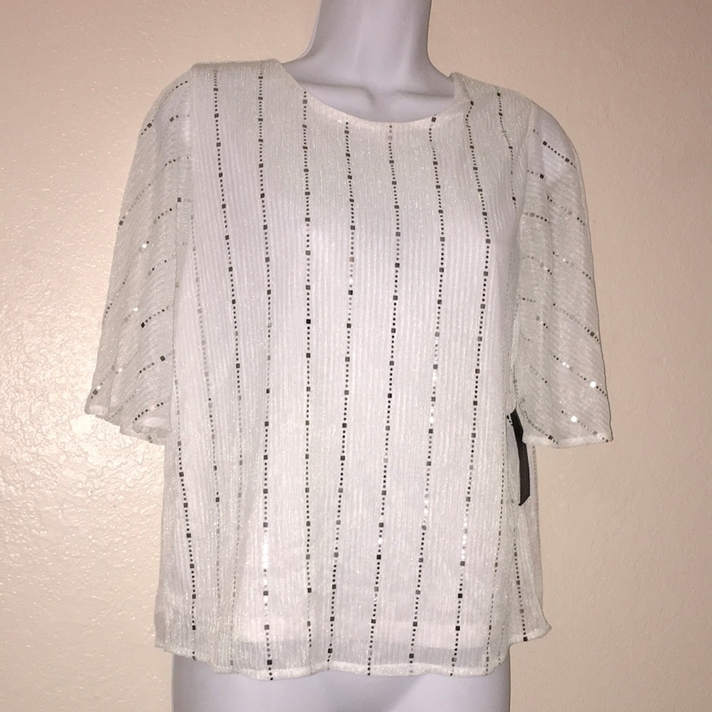 White top silver detailing